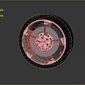 Sporty Car Wheel Rim Design Featuring Silver Alloy Spokes Black Tire And Red Brake Caliper