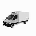 White Mercedes Benz Commercial Cargo Van Exterior With Refrigeration Ventilation System