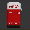 Vintage Coca-Cola Classic Electronic Vending Machine With 5 Cent Ice Cold Beverage Dispenser