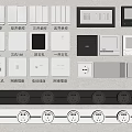 Modern switch socket mobile rail socket smart switch 3d model