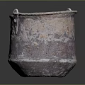 Antique Terracotta Clay Pot With Dual Handles And Distressed Texture