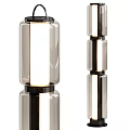 Modern Floor Lamp With Glass Cylinder Shade And Metal Frame Contemporary Design