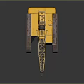 Yellow Crawler Crane With Large Boom And Heavy Duty Tracks For Construction