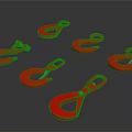 Red Heavy Duty Industrial Lifting Hooks Essential Industrial Equipment Tools