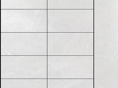 White Ceramic Tile Components With Textured Surface For Wall And Floor Decoration 3d model