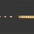 Shiny Gold Jewelry Set With Chain Design Bracelet Necklace And Earrings