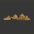 Ornate Golden Carved Scroll Design Home Living Decorative Furniture Accessories
