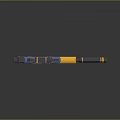 Sci Fi Blue And Yellow Gun With Modern Design Scope And Handle 3d model