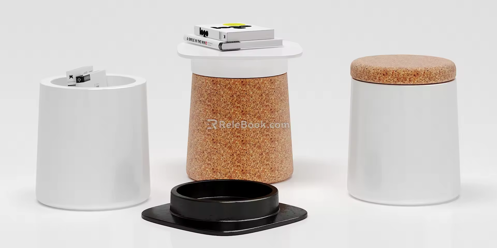 Modern side table coffee table decoration combination 3d model