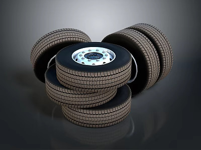 Stacked Car Tires Display With Stylish Wheel Rims And Detailed Tread Patterns 3d model Stacked Car Tires Display With Stylish Wheel Rims And Detailed Tread Patterns 3d model
