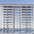 Modern Residential Building Simple Multi-storey Residence 3d model