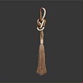 Natural Rope Decorative Hanging With Intricate Knot And Tassel Design
