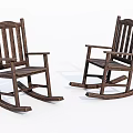 Traditional Wooden Rocking Chairs with Armrests Classic Design for Home Relaxation