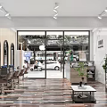 Fantasy Hair Salon Modern Exterior With Glass Entrance And Stylish Interior Design