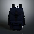 Navy Blue Canvas Backpack With Adjustable Straps Multi Functional Pockets For Daily Commute And Travel