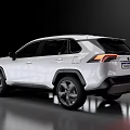 Sleek White SUV with Modern Exterior Design and Reflective Floor