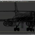 Black Military Fighter Jet With Sleek Design And Extended Landing Gear