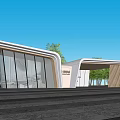 Modern Gate Simple Entrance Gate 3d model