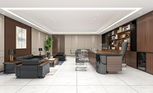 Modern Office Manager Room 3d model