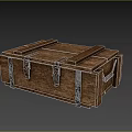 Vintage Wooden Storage Box With Metal Straps And Durable Material