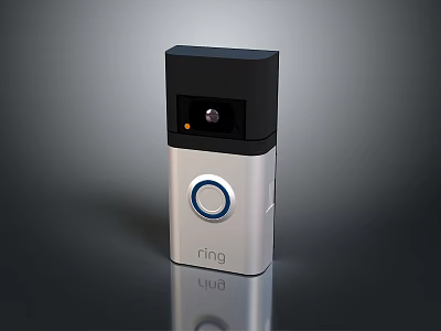 Ning Smart Home Doorbell With Camera Round Button And Modern Design 3d model