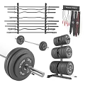 Rogue Fitness Gym Equipment Including Barbell Weight Plates Rack Jump Ropes And Belts