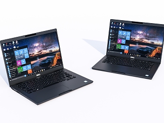 Modern Laptops Dell Laptops 3d model