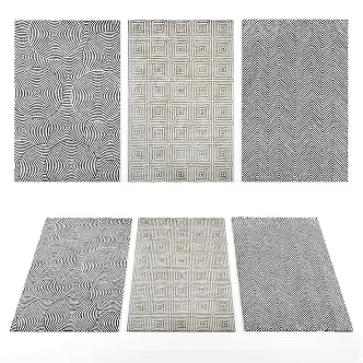 modern square carpet square carpet 3d model