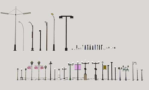 Modern street lamp street lamp floor lamp wall lamp 3d model