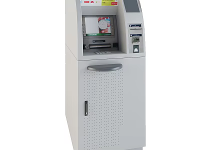 Public Facility ATM Machine With Touch Screen Interface And Self Service Features 3d model