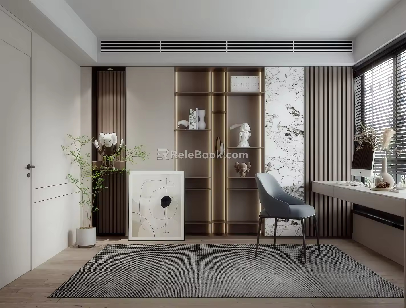 Modern study 3d model