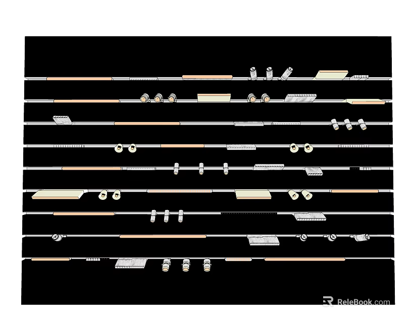 Various Modern Downlights And Spotlights With Multiple Styles And Metal Finishes 3d model 