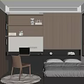 Tatami Bedroom Interior Design With Built in Wardrobe Desk Window And Storage