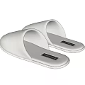 Comfortable Fluffy White Indoor Slippers With Soft Slip On Design And Brand Label