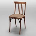 Solid Wood Leisure Chair With Slatted Backrest And Wooden Slat Seat