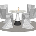 Modern Leisure Tables and Chairs Negotiation Tables and Chairs Dining Tables and Chairs 3d model