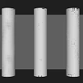 Modern Punched Pillar Hollow Pillar Gradient Perforated Pillar Luminous Decorative Pillar Gradient Hole Pillar 3d model