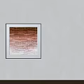 Abstract Painting With Gradient Red Pink White Textured Vertical Patterns Framed Wall Art 3d model