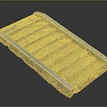 Concrete Steps Model With Inclined Slab Surface And Mossy Base Details 3d model