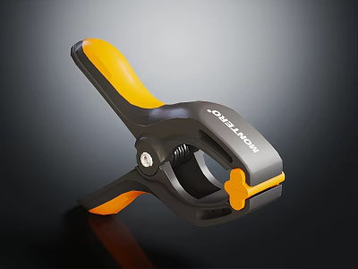 BESSEY Black And Yellow Clamp Tool With Ergonomic Handle And Strong Grip 3d model