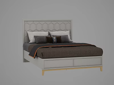 Jane Europe double bed 3d model