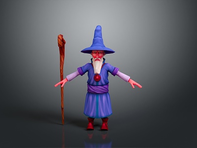 sorcerer mage sorcerer summoner magician wizard ancient male 3d model