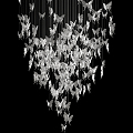 Modern crystal chandelier butterfly crystal lamp 3d model