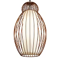 Various Designed Chandeliers With Bamboo And Metal Frames In Square Diamond Spherical Shapes