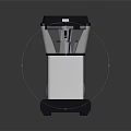 Sleek Black And Silver Coffee Maker Kitchen Appliance With Glass Carafe And Transparent Water Tank