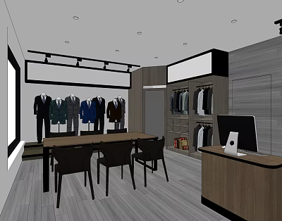 Modern Clothing Store 3d model