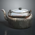 Vintage Electrical Teapot With Metallic Texture And Copper Accents For Daily Use