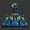 Turret Turntable Railgun Sci-fi Tower Defense Game Tower Defense Sci-fi Turret Game Turret Game Battery 3d model