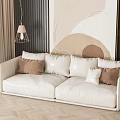 Cream wind sofa 3d model
