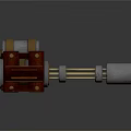 Mechanical Equipment With Wooden Bracket And Metal Shaft Components For Industrial Use